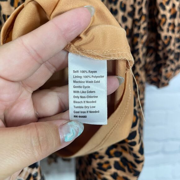 Wonderly Dress Womens Plus 3X Animal Print Ruffle Baby Doll Festival Date Night - Picture 5 of 15